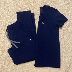 Figs Navy Scrub Set